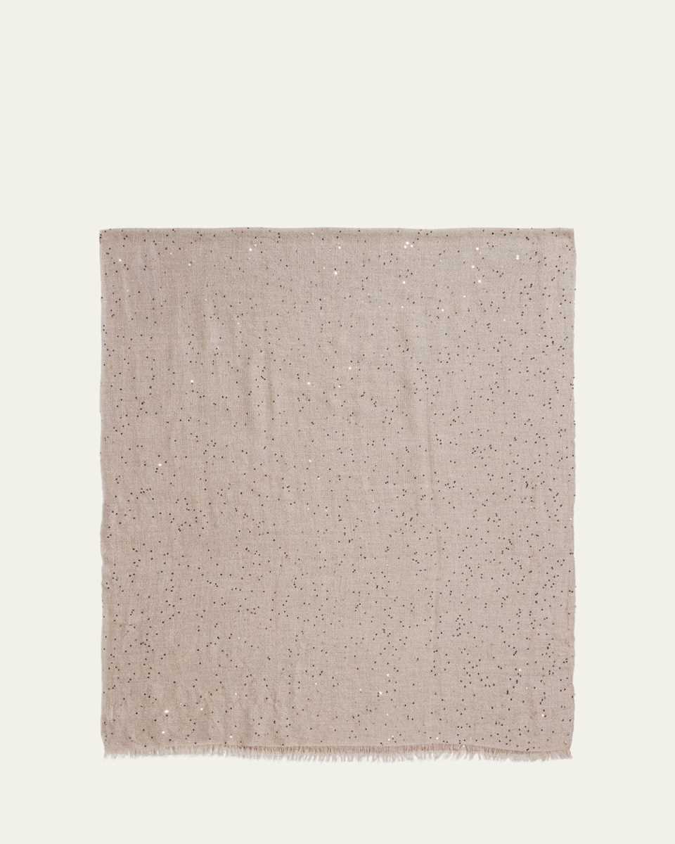 Cashmere-Blend Speckled Scarf